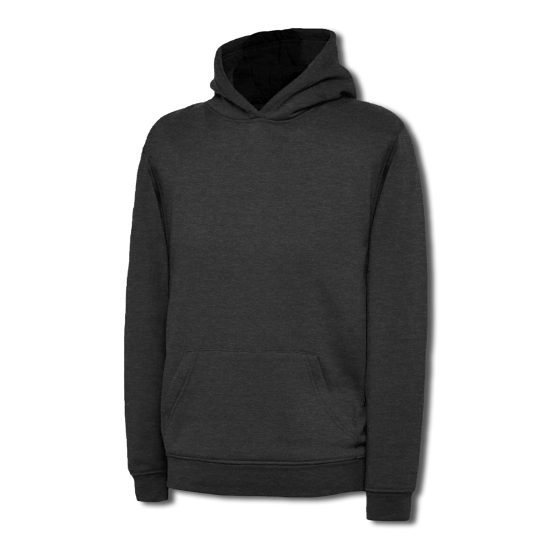 Uneek Childrens Hooded Sweatshirt  Charcoal