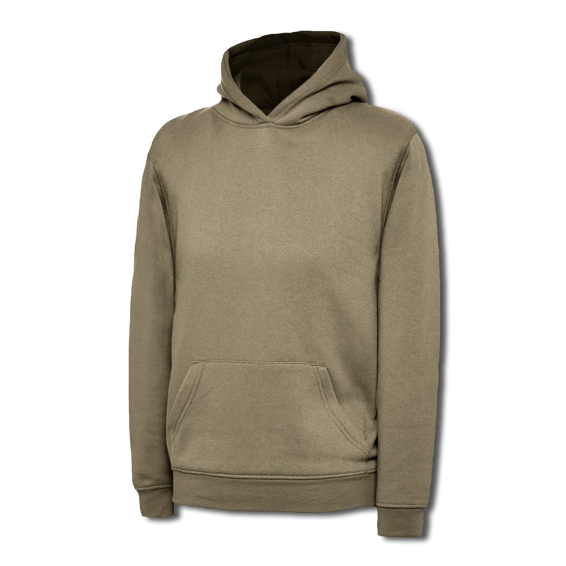 Uneek Childrens Hooded Sweatshirt  Olive