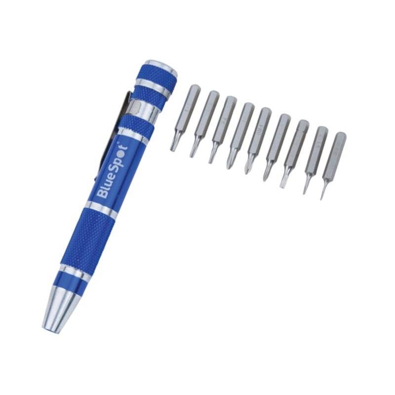 BlueSpot Tools 9-in-1 Screwdriver Bit Set