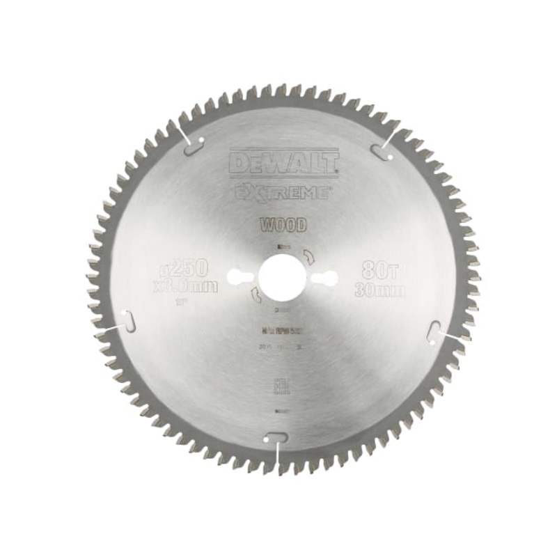 DEWALT Series 40 Circular Saw Blade 250 x 30mm x 80T TCG/Neg