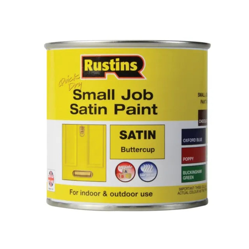 Rustins Quick Dry Small Job Satin Paint Buttercup 250ml