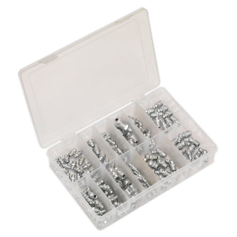 Sealey Grease Nipple Assortment 130pc – Metric, BSP & UNF