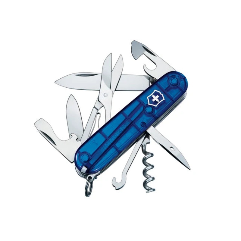 Victorinox Climber Swiss Army Knife Translucent Blue Blister Pack