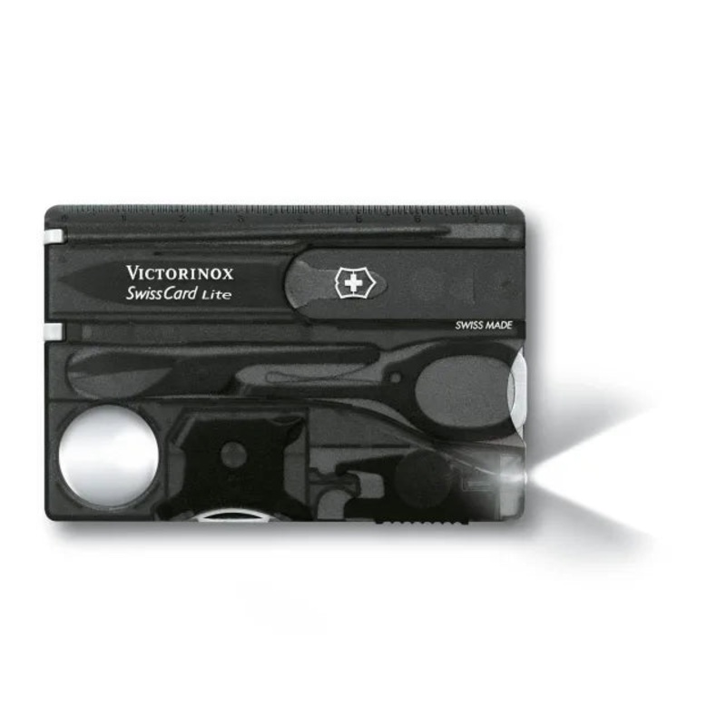 Victorinox SwissCard Lite Translucent Black Blister Pack
