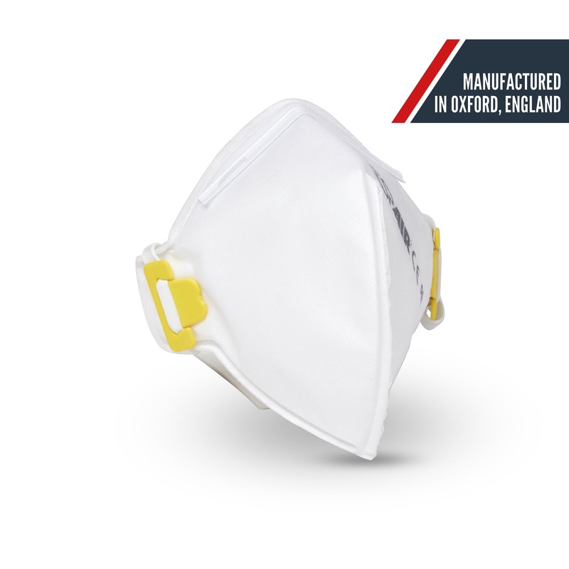 JSP Respair Model X P2 Fold Flat Mask – Box of 200 (Manufactured in UK)