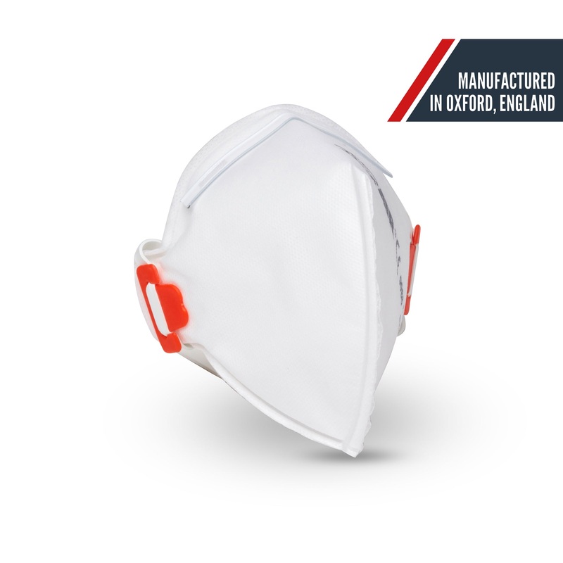 JSP Respair Model X P3 Fold Flat Mask – Box of 20 (Manufactured in UK)