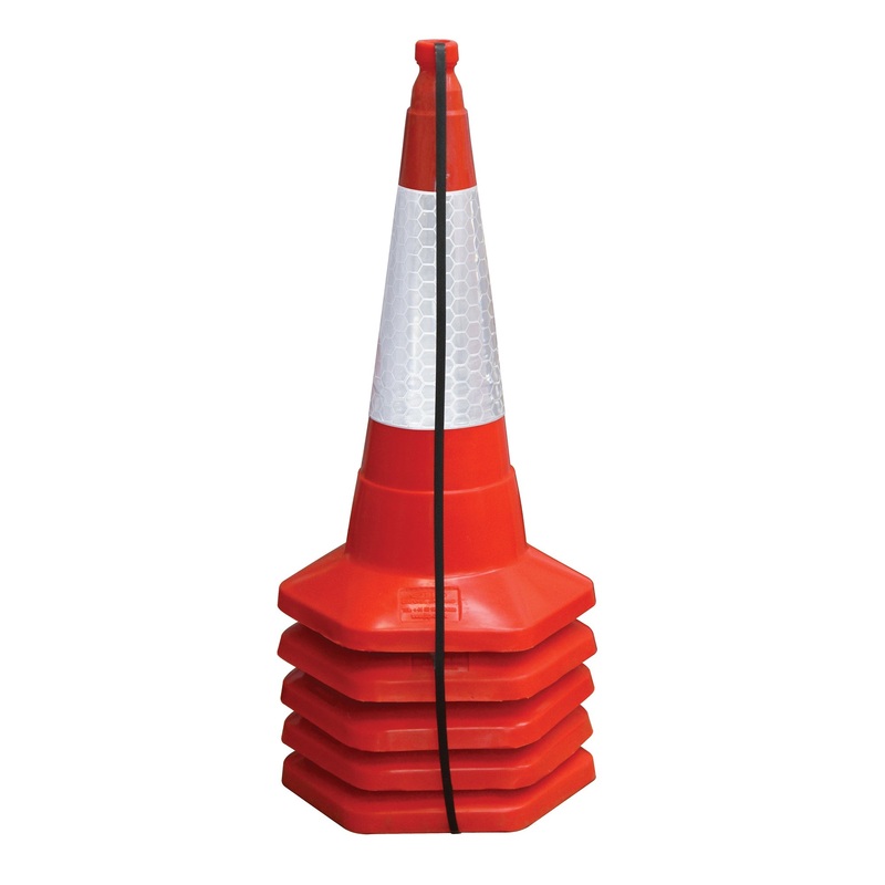 JSP 75cm Sand Weighted 1 Piece Cone with Sealbrite Sleeve – Pack of 5