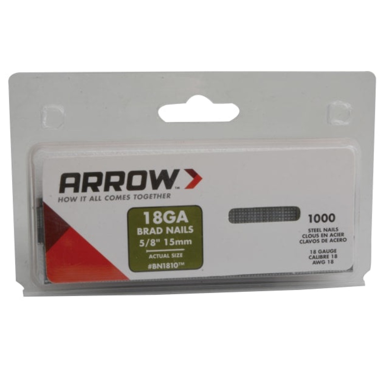 Arrow BN1810 Brad Nails 15mm (Pack 1000)