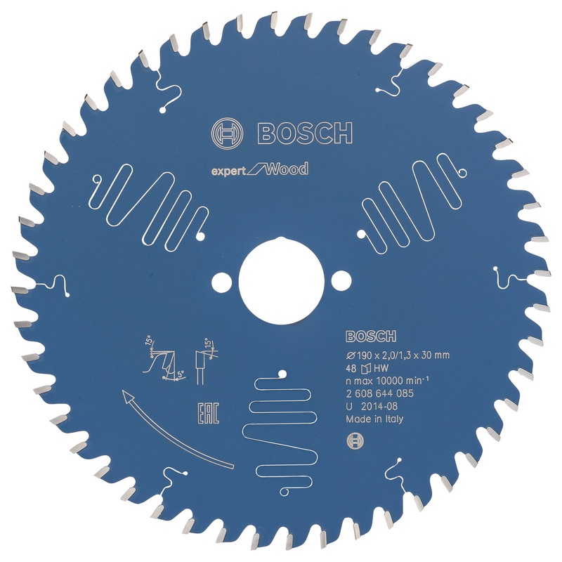 Bosch Professional Circular Saw Blade Expert for Wood – 190 x 30 x 2.0 mm, 48 Teeth