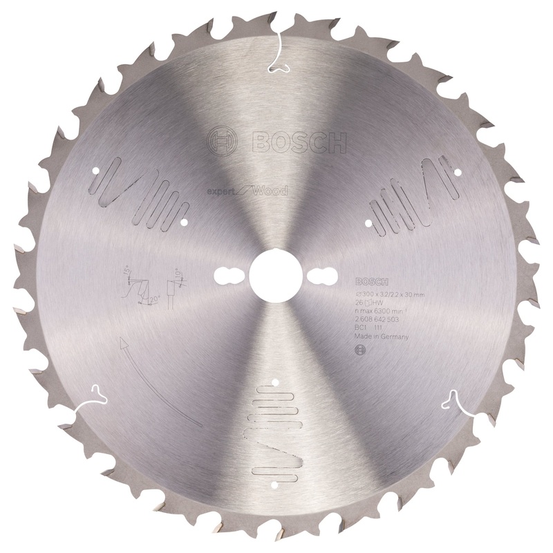 Bosch Professional Expert Circular Saw Blade for Wood – 300 x 30 x 3.2 mm, 26 Teeth