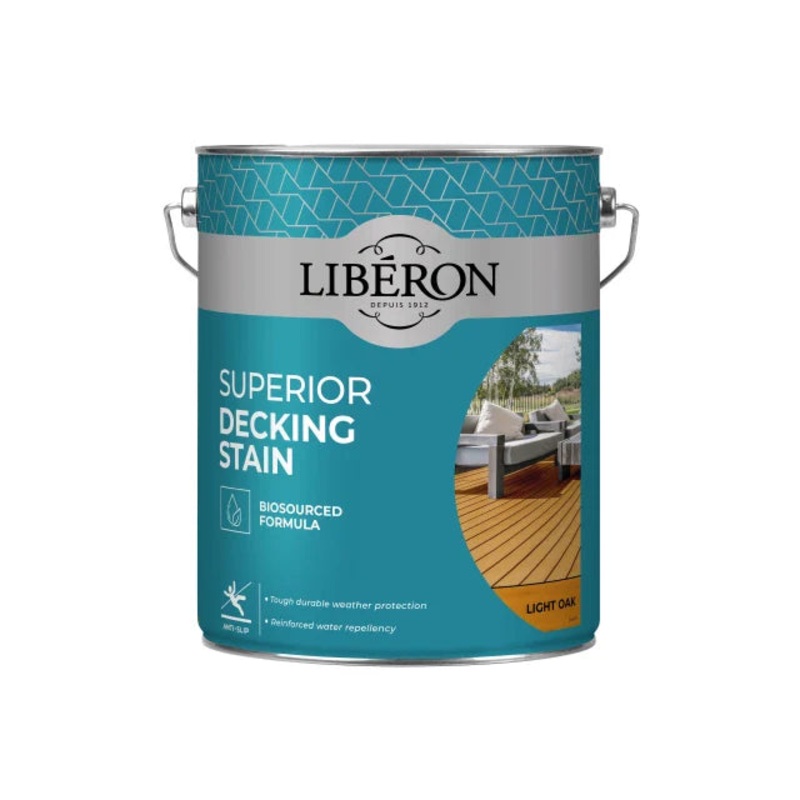 Liberon Superior Decking Stain Light Oak 5 litre