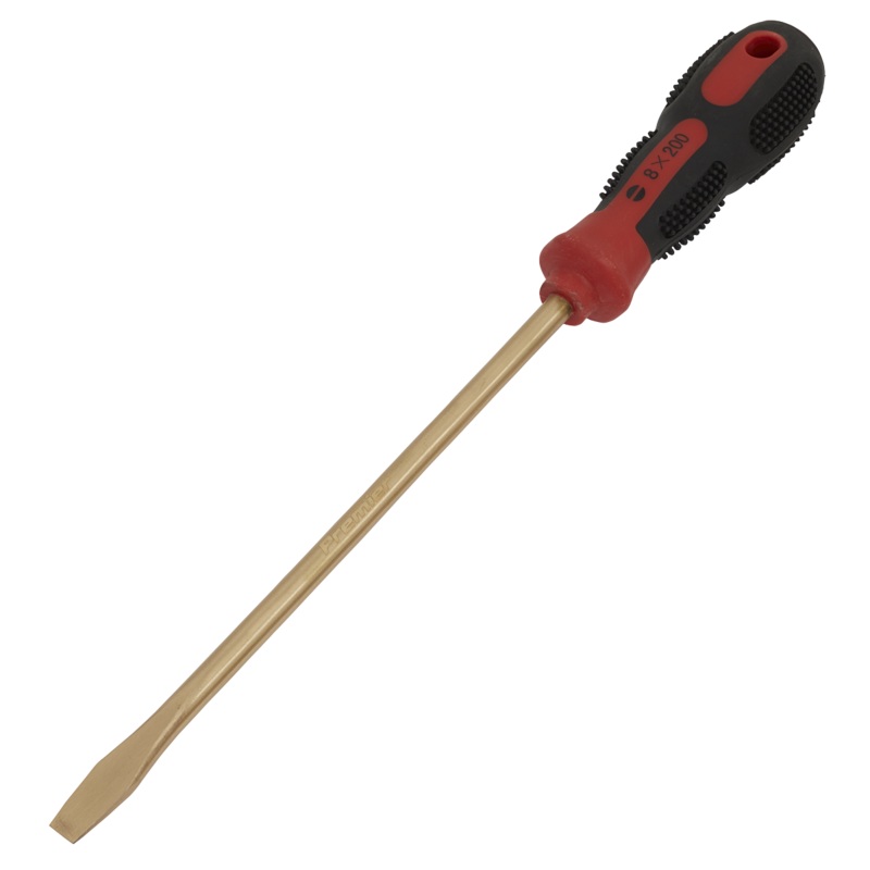 Sealey Screwdriver Slotted 8 x 200mm – Non-Sparking