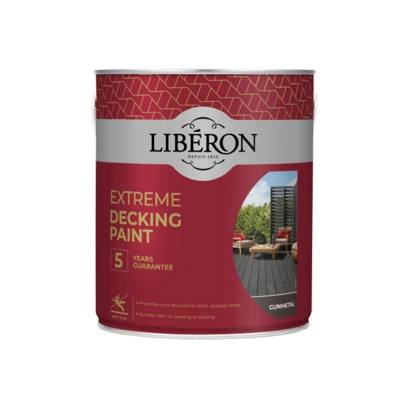Liberon Extreme Decking Paint Gun Metal 2.5 litre