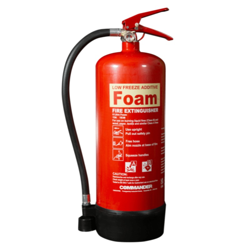 Commander 6ltr Foam Pre-filled Low Freeze Additive Fire Extinguisher