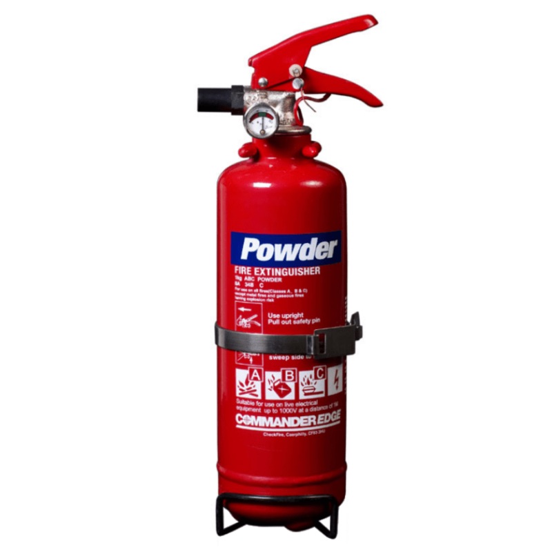 CommanderEDGE 1kg ABC Dry Powder Fire Extinguisher