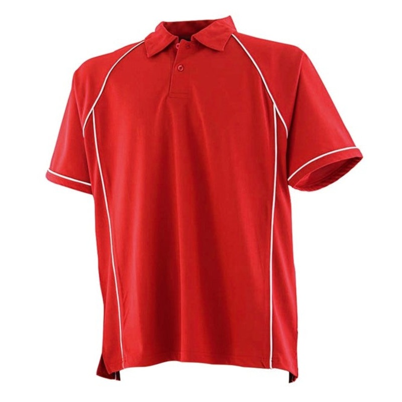 Finden & Hales Piped Performance Polo – Red/White*
