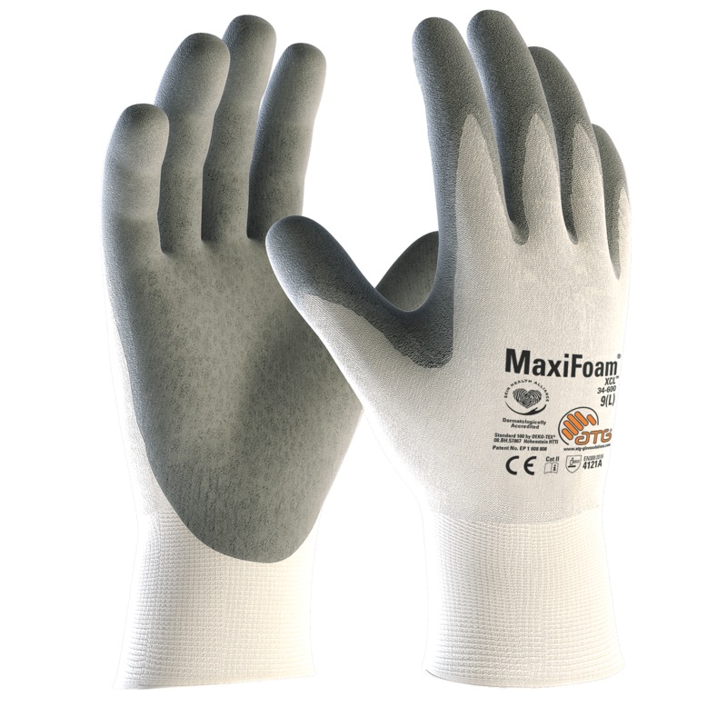 Maxifoam Palm Xcl  Gloves|UK 7|UK 8|UK 9|UK 10|UK 11|White/Grey