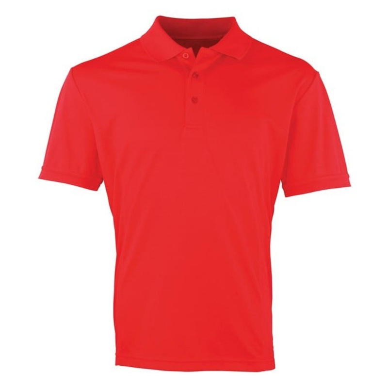 Premier Coolchecker Piqu Polo – Strawberry Red