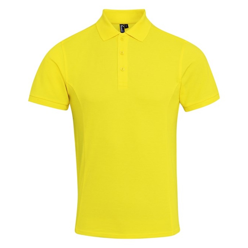 Premier Coolchecker Plus Piqu Polo – Yellow