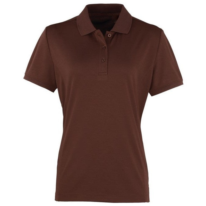 Premier Women’s Coolchecker Piqu Polo – Brown