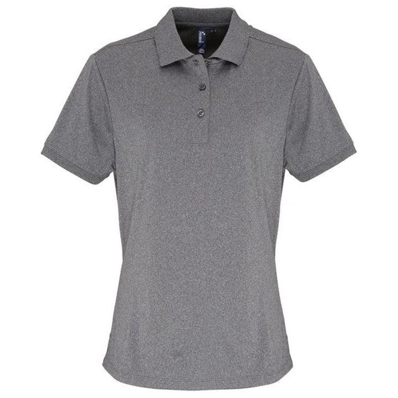 Premier Women’s Coolchecker Piqu Polo – Grey Melange