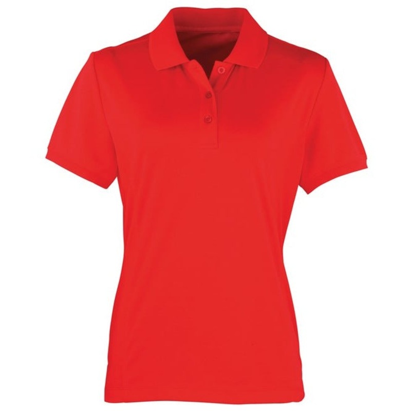 Premier Women’s Coolchecker Piqu Polo – Strawberry Red