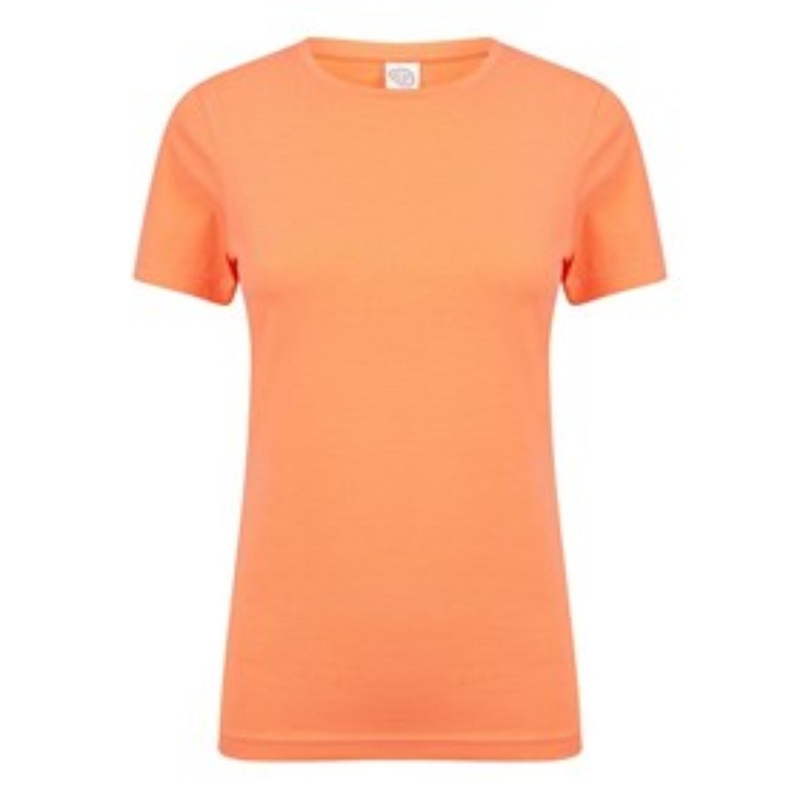 Sf Feel Good Women’s Stretch T-Shirt – Coral
