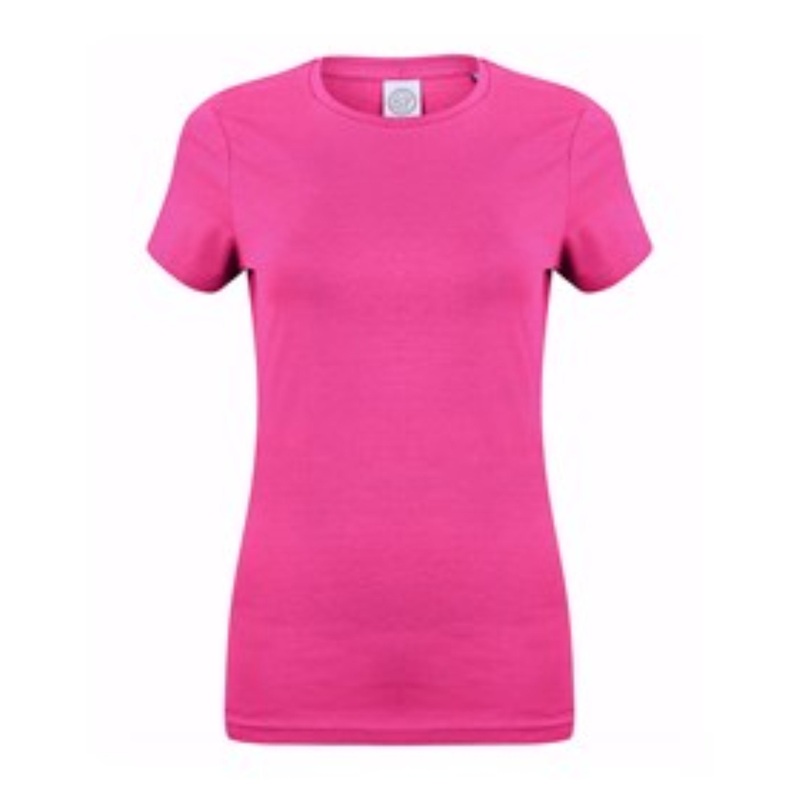 Sf Feel Good Women’s Stretch T-Shirt – Heather Pink