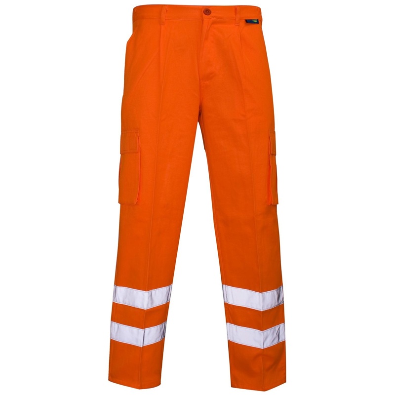 Supertouch Hi Vis Orange Combat Trousers Ankle Band – Regular