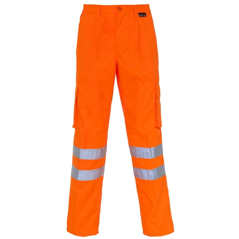 Supertouch Hi Vis Orange Combat Trousers Knee Band – Regular