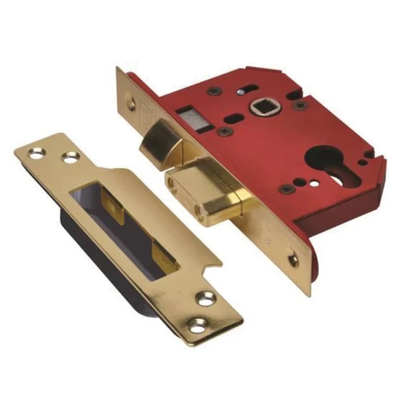 UNION StrongBOLT 22EU EUS-PB-2.5 Euro Sashlock Plated Brass 68mm 2.5in