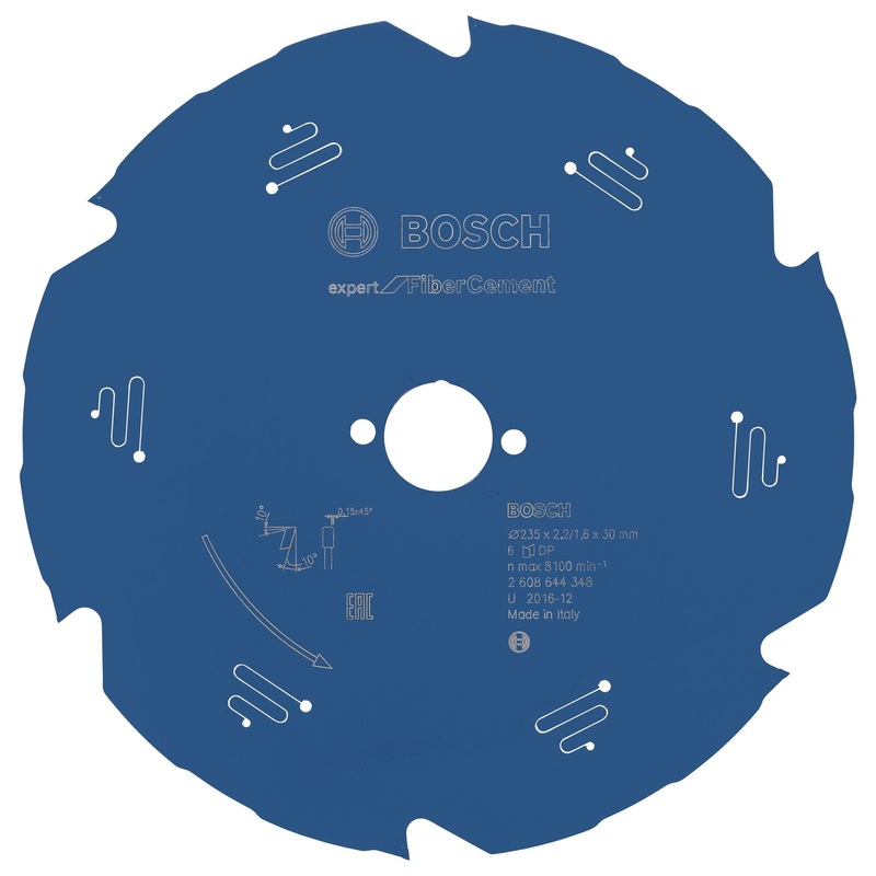 Bosch Professional Expert Fiber Cement Circular Saw Blade – Hand Held – 235x30x2.2x6T