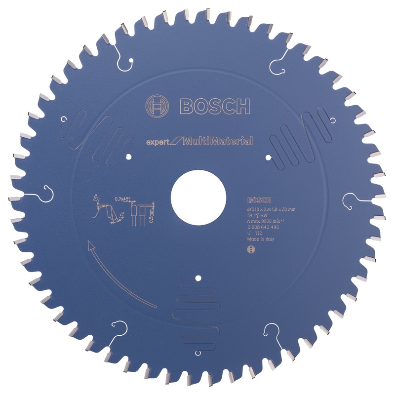 Bosch Professional Expert Multi Material Circular Saw Blade – 210mm x 30mm x 2.4mm, 54 Teeth