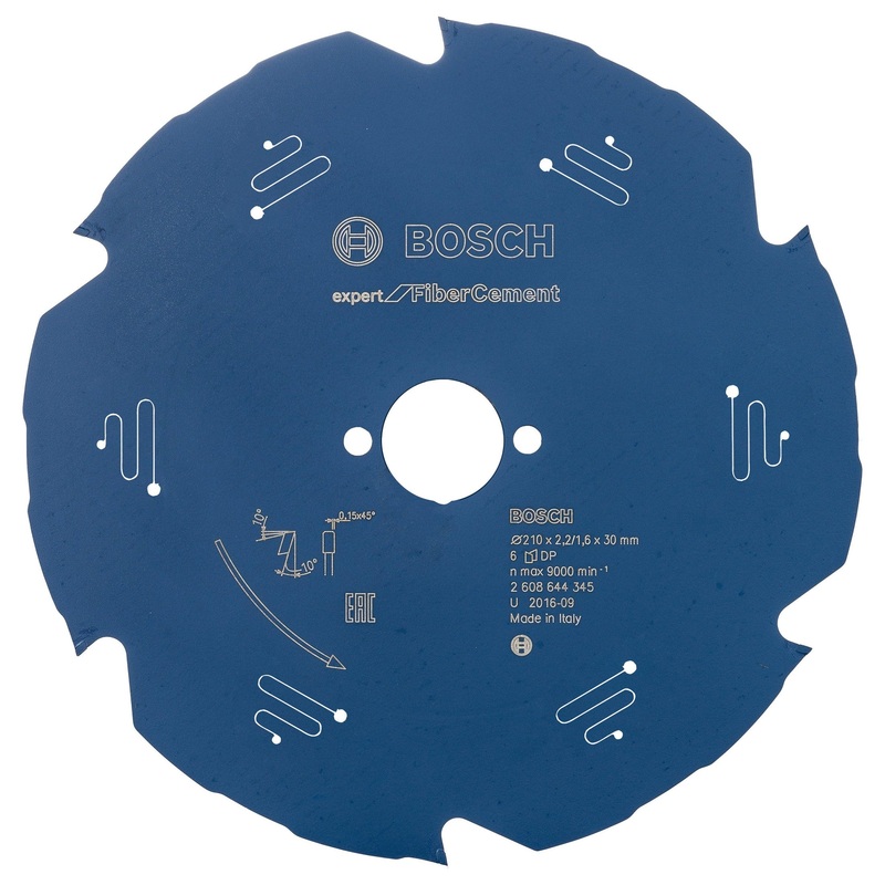 Bosch Professional Fiber Cement Circular Saw Blade – Hand Held – 210x30x2.2x6T