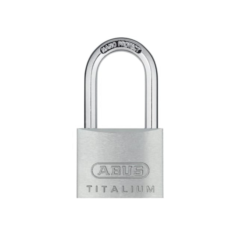 ABUS Mechanical 64TI/40mm TITALIUM Padlock 40mm Long Shackle Keyed Alike KA6411