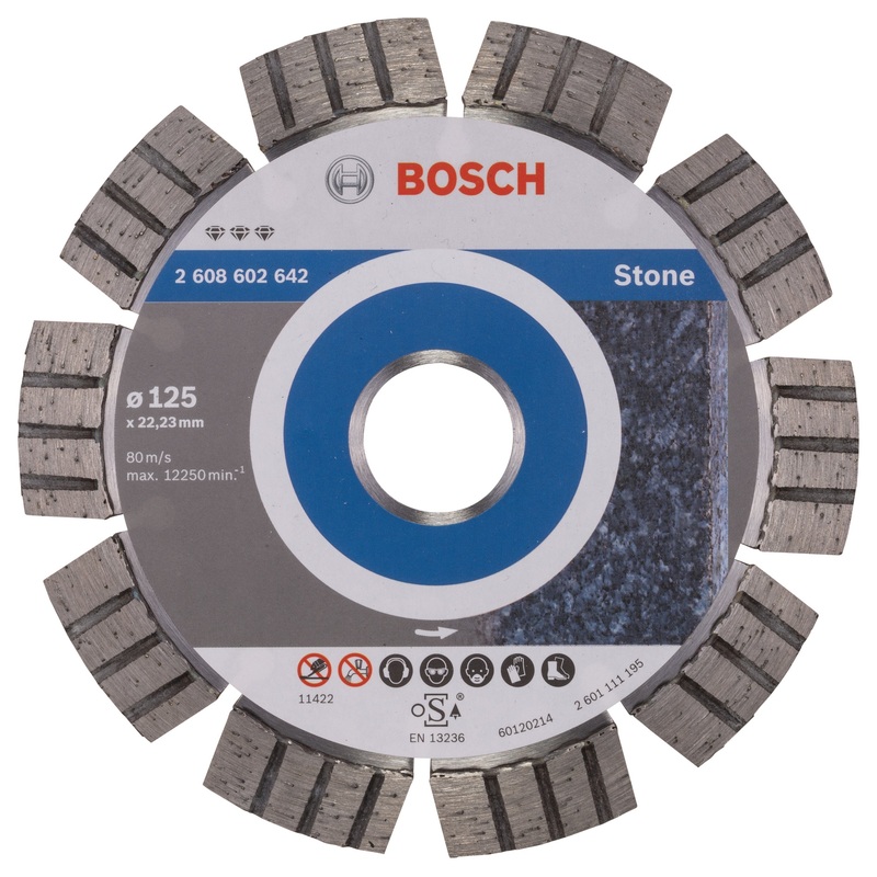 Bosch Professional Diamond Cutting Disc – Best for Stone – 125 x 22.23 x 2.2 x 12 mm