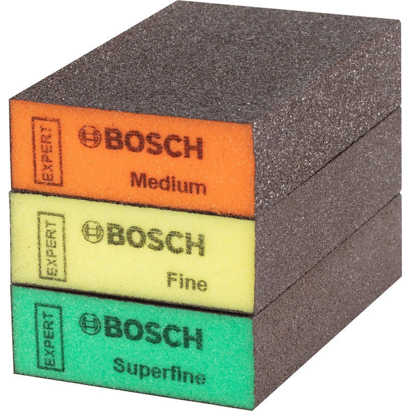 Bosch Professional Expert Standard S471 Foam Sanding Block – 69 x 97 x 26 mm – M/F/SF