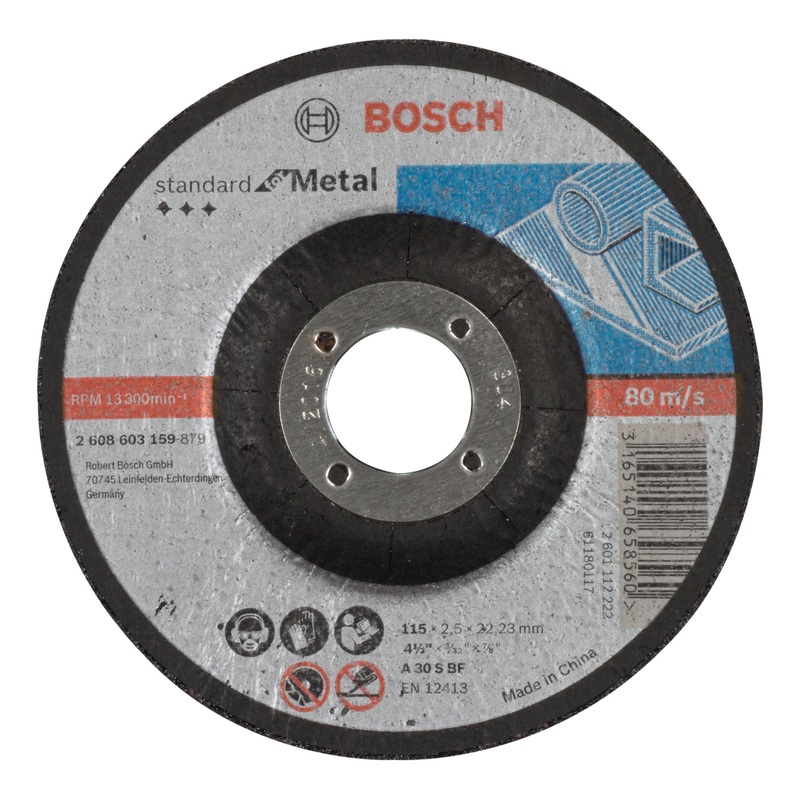 Bosch Professional Metal Cutting Disc with Depressed Centre A 30 S BF – 115mm x 22.23mm x 2.5mm