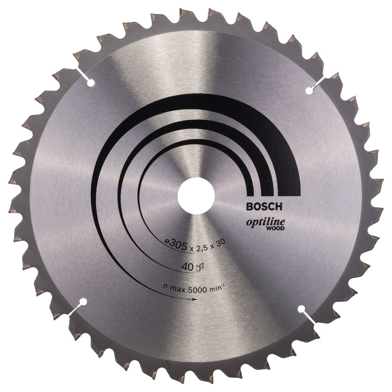 Bosch Professional Optiline Wood Circular Saw Blade – 305mm x 30mm x 2.5mm, 40 Teeth