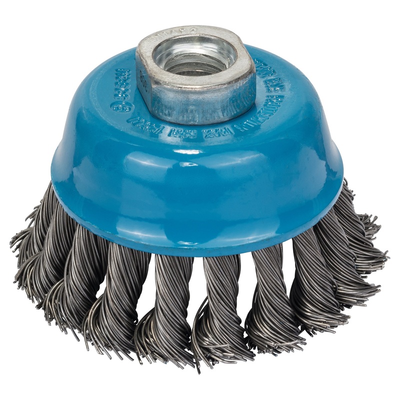 Bosch Professional Cup Brush – 70mm, Knotted Wire, 0.5mm Steel (M14)