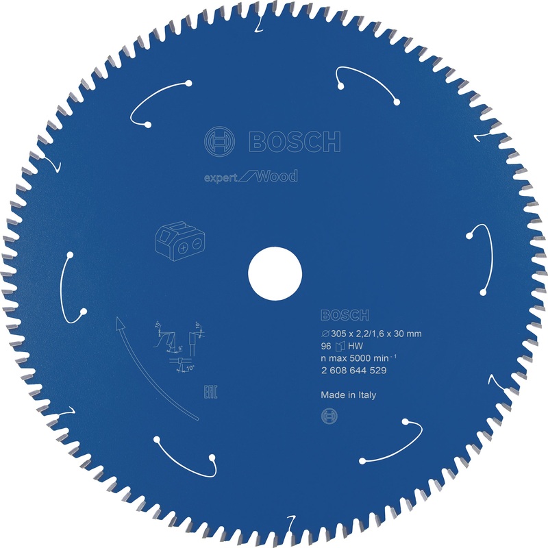 Bosch Professional Expert Circular Saw Blade for Wood – Cordless Saws – 305×2.2/1.6×30 T96