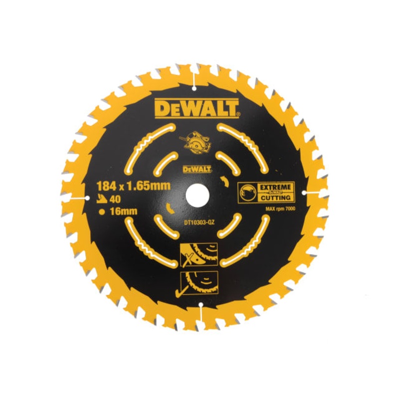 DEWALT Extreme Framing Circular Saw Blade 184 x 16mm x 40T