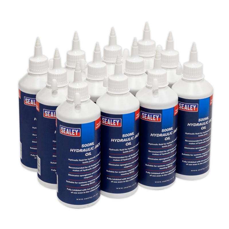 Sealey Hydraulic Jack Oil 500ml Pack of 12