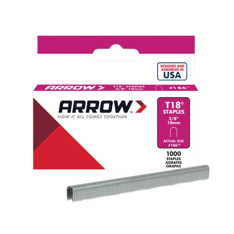 Arrow T18 Staples 10mm (3/8in) (Box 1000)