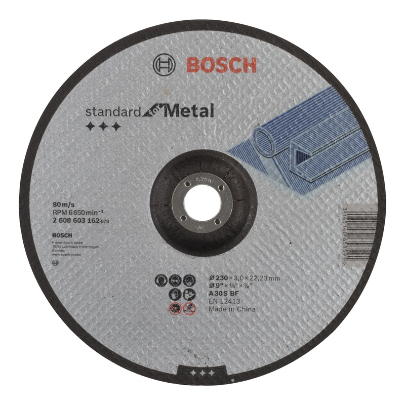 Bosch Professional Metal Cutting Disc with Depressed Centre A 30 S BF – 230mm x 22.23mm x 3.0mm