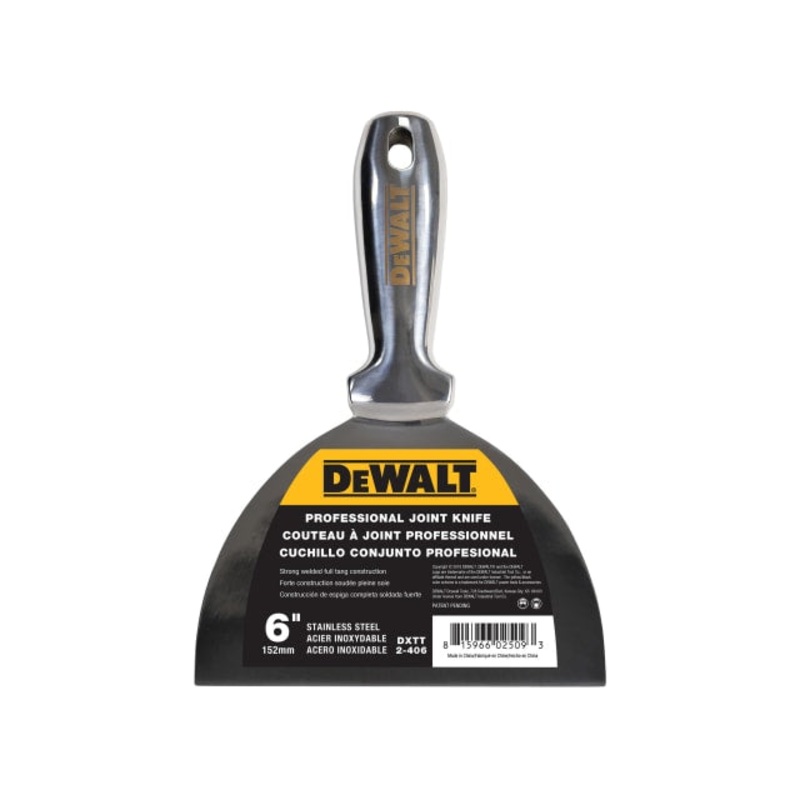 DEWALT Drywall Stainless Steel Jointing/Filling Knife 150mm (6in)
