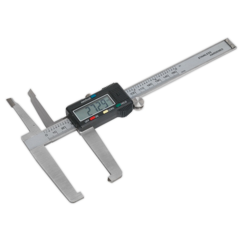 Sealey Digital Brake Disc & Drum Caliper 150mm/6