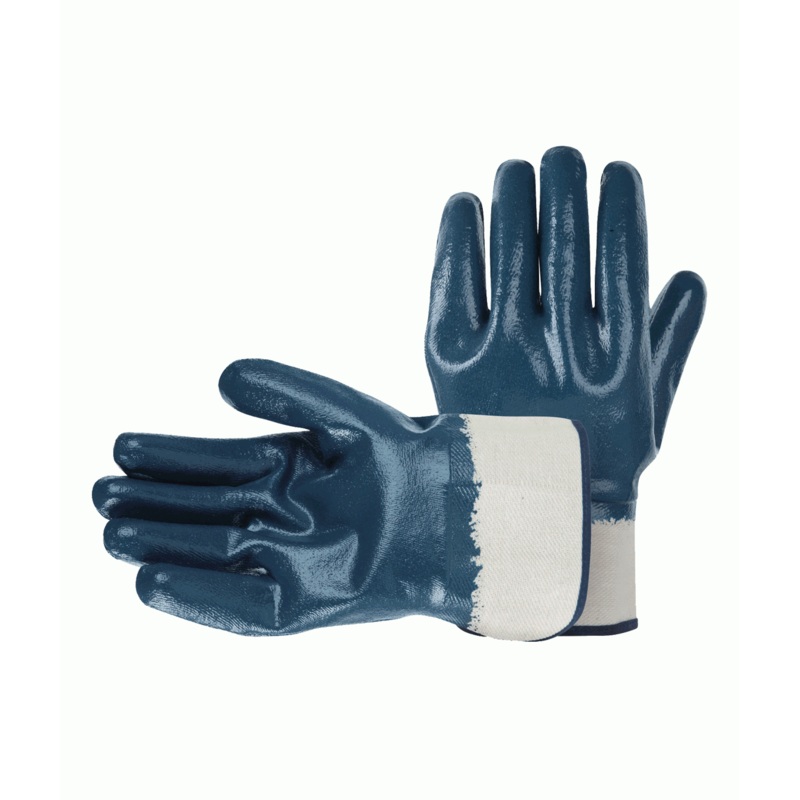 Orbit International Blue Nitrile: Fully Coated Safety Cuff Glove