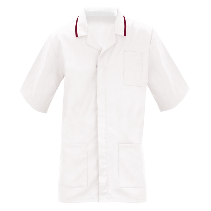 Orbit International Men’S Healthcare Tunic – White / Burgundy