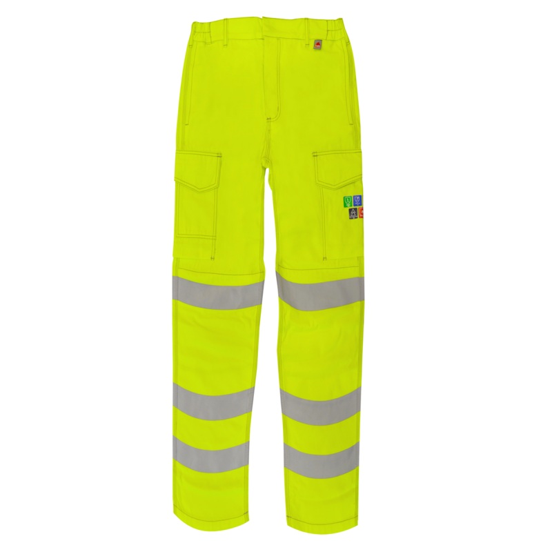 Orbit International Morse: Inherent Fr Arc Combat Trouser Hi Vis Yellow With Fr Tapes